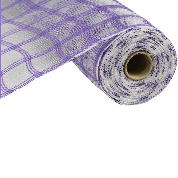 10.5" Purple Faux Jute Check Mesh RY830623