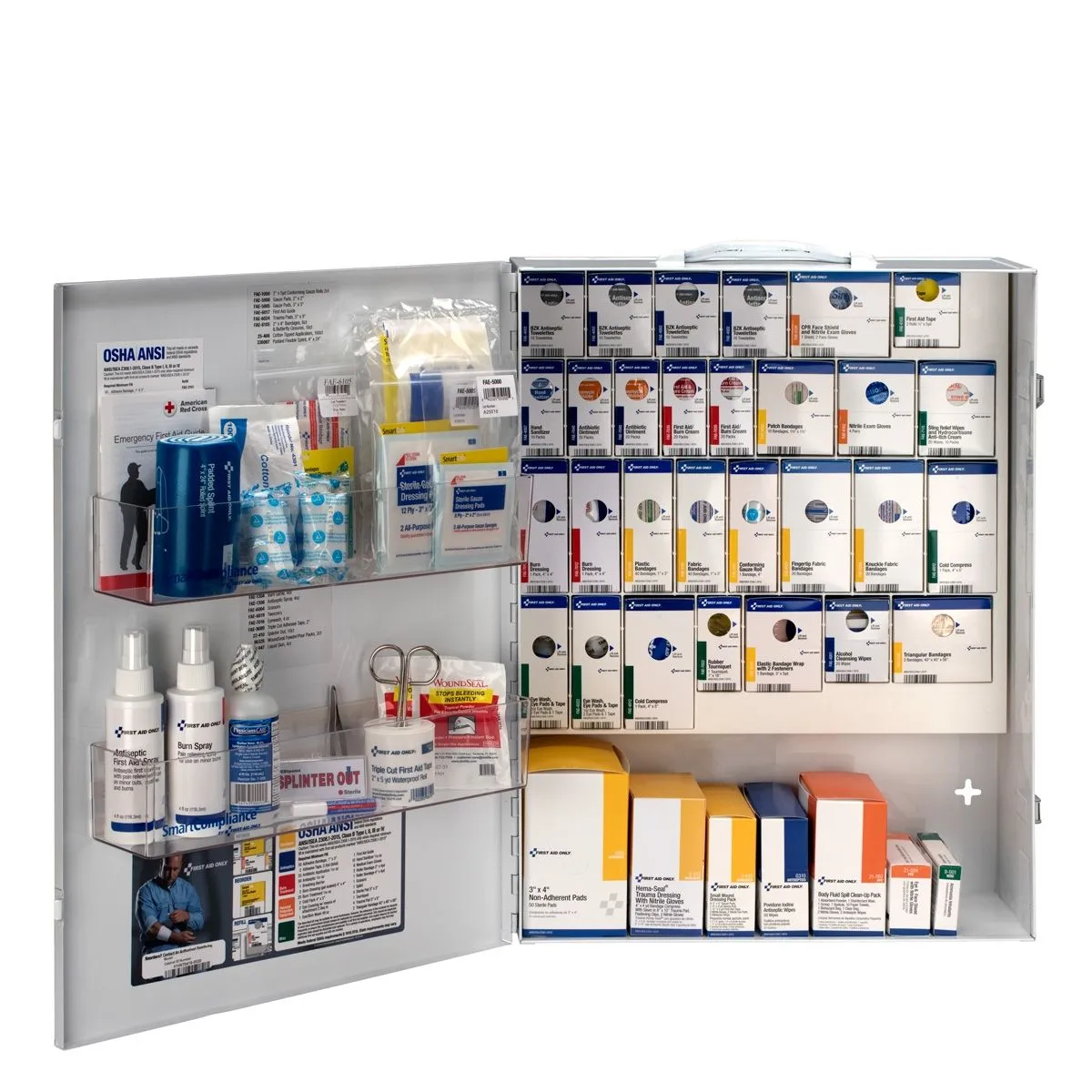 150 Person XL Metal SmartCompliance First Aid Cabinet Without Medications - W-90829