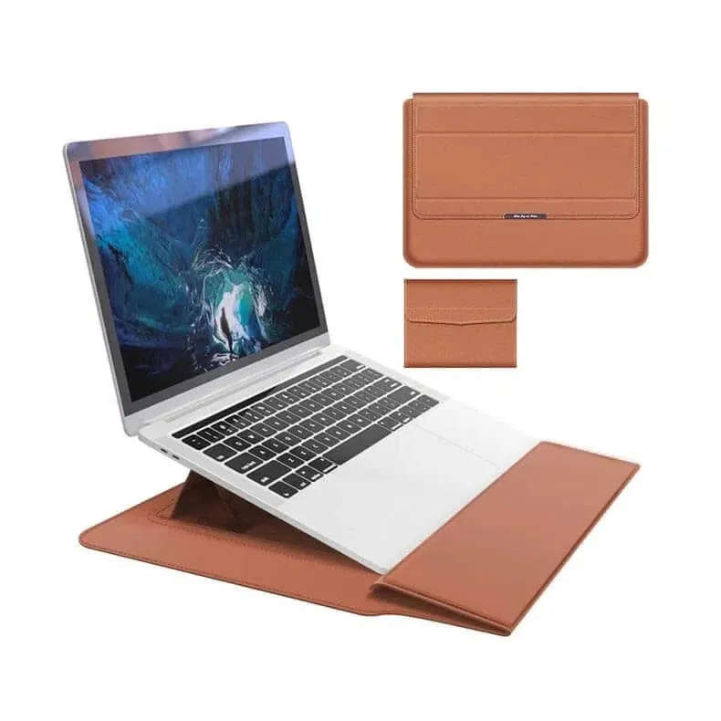 3-in-1 Foldable Multi-Function PU Leather Sleeves Bag for MacBook | Laptop