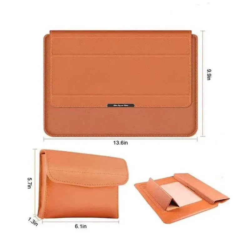 3-in-1 Foldable Multi-Function PU Leather Sleeves Bag for MacBook | Laptop