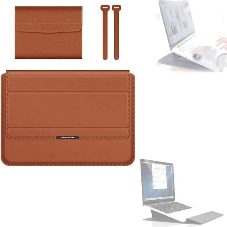 3-in-1 Foldable Multi-Function PU Leather Sleeves Bag for MacBook | Laptop