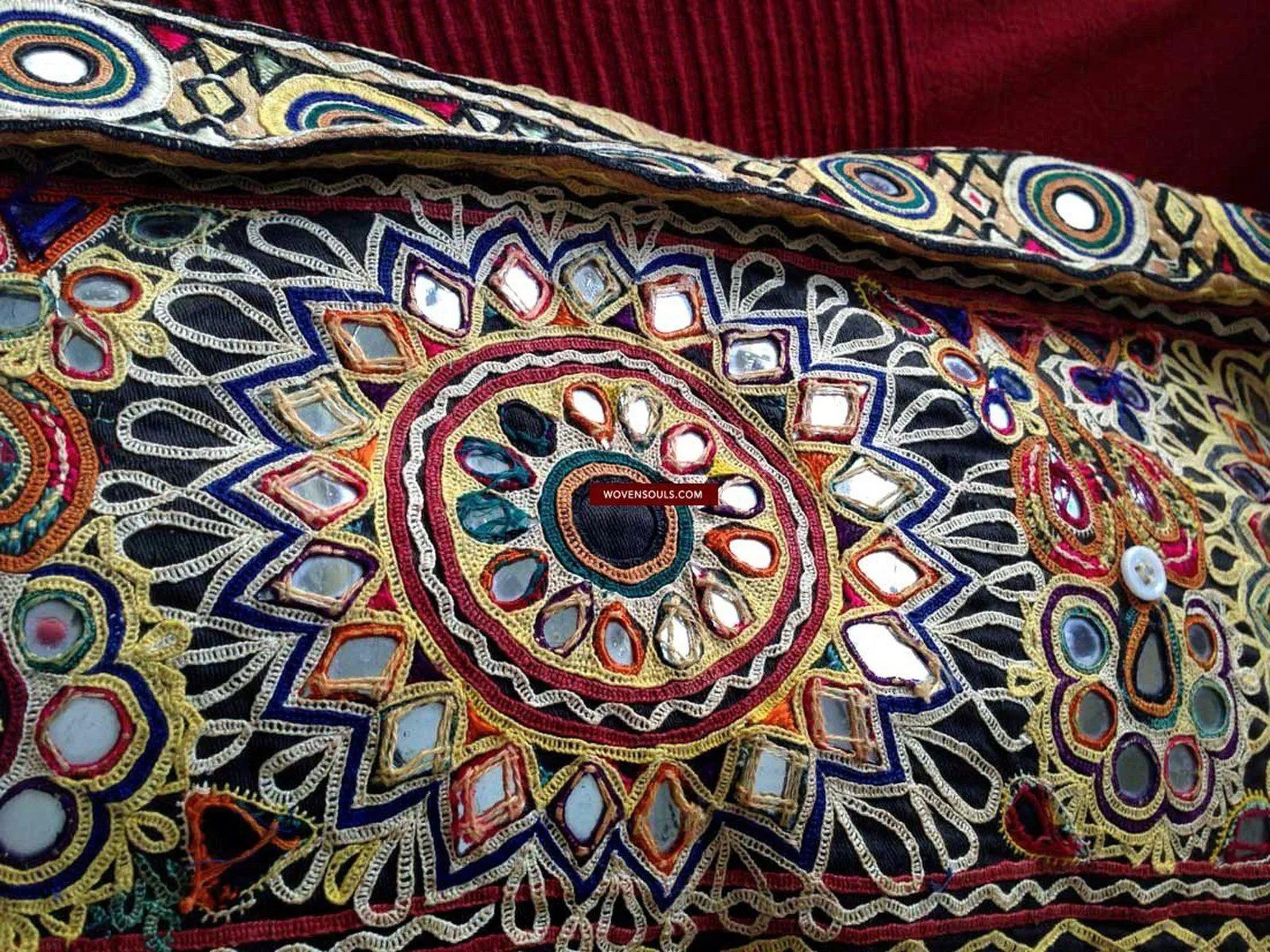 713 SOLD Huge Vintage Embroidered Bag Rabari Tribal textile