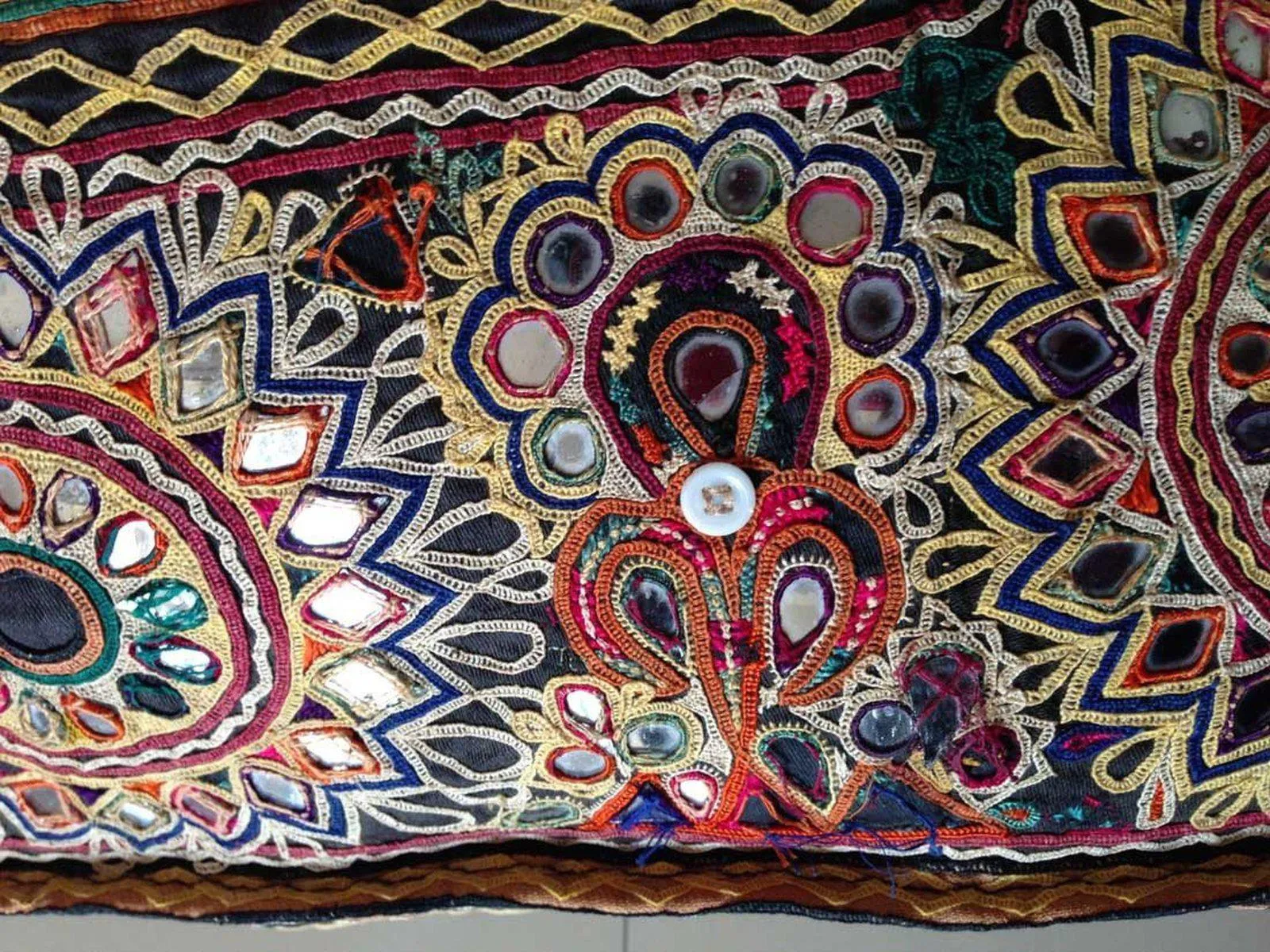 713 SOLD Huge Vintage Embroidered Bag Rabari Tribal textile