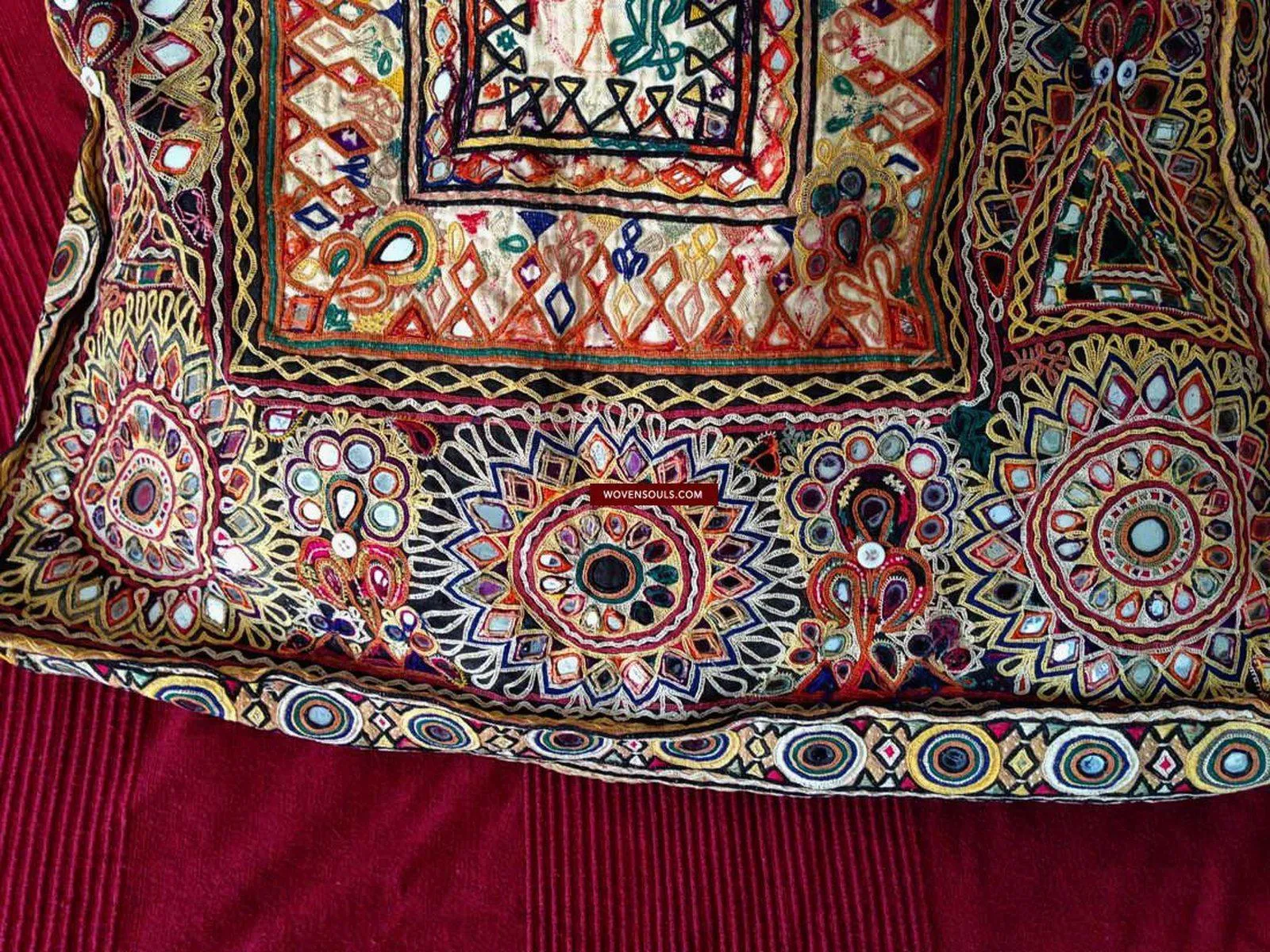 713 SOLD Huge Vintage Embroidered Bag Rabari Tribal textile