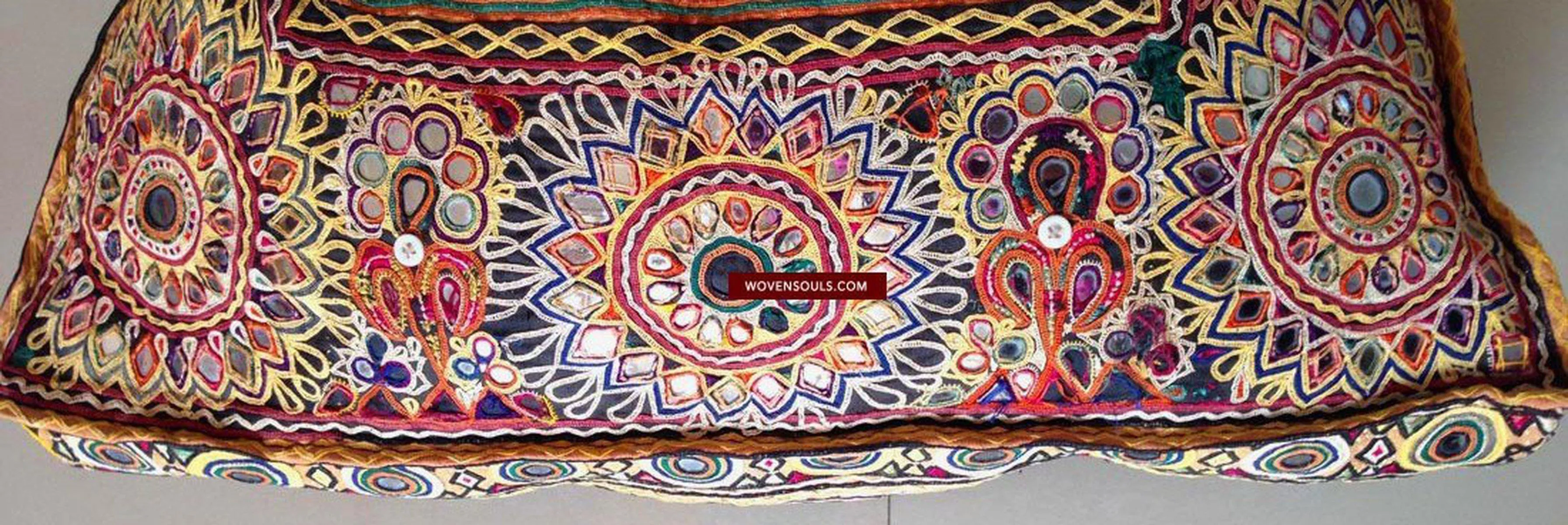 713 SOLD Huge Vintage Embroidered Bag Rabari Tribal textile