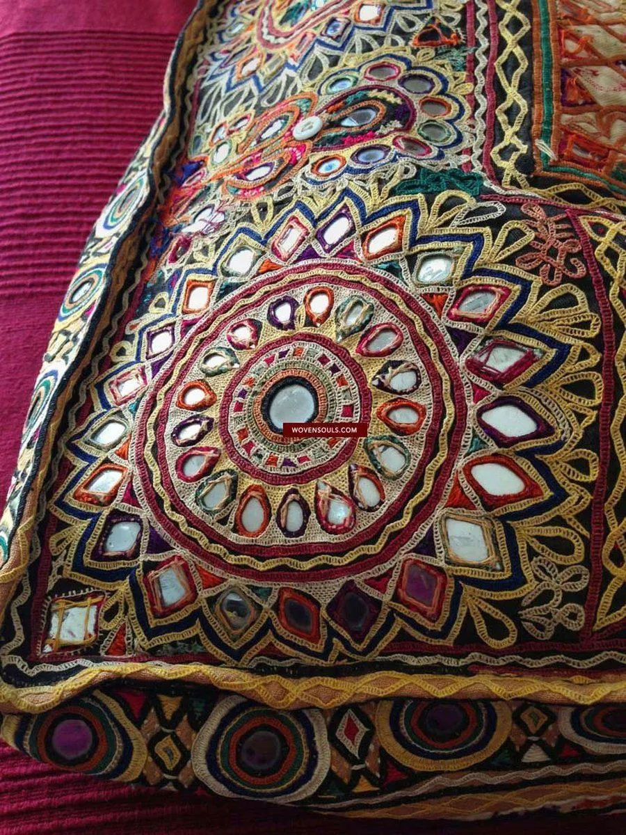 713 SOLD Huge Vintage Embroidered Bag Rabari Tribal textile