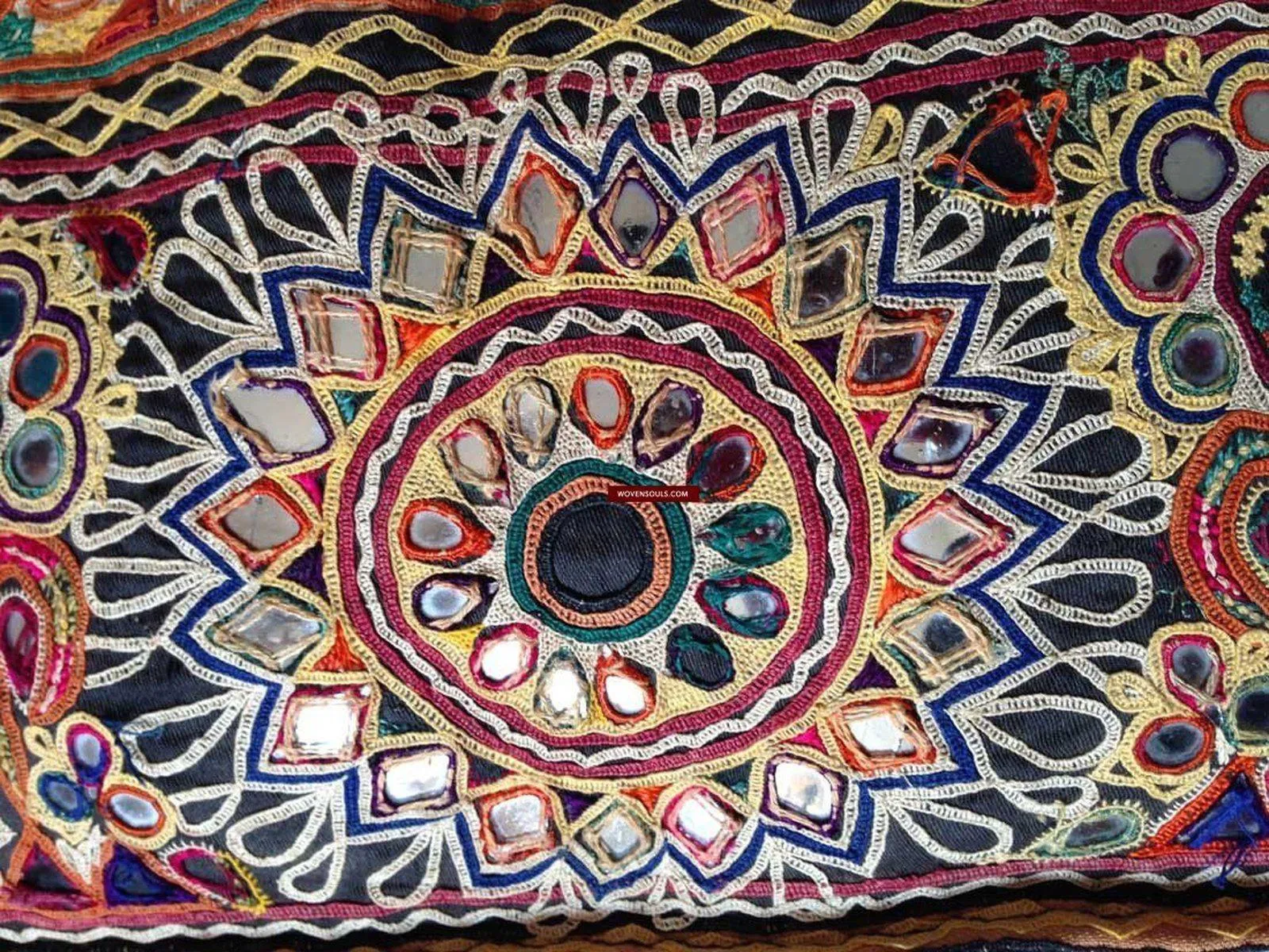 713 SOLD Huge Vintage Embroidered Bag Rabari Tribal textile