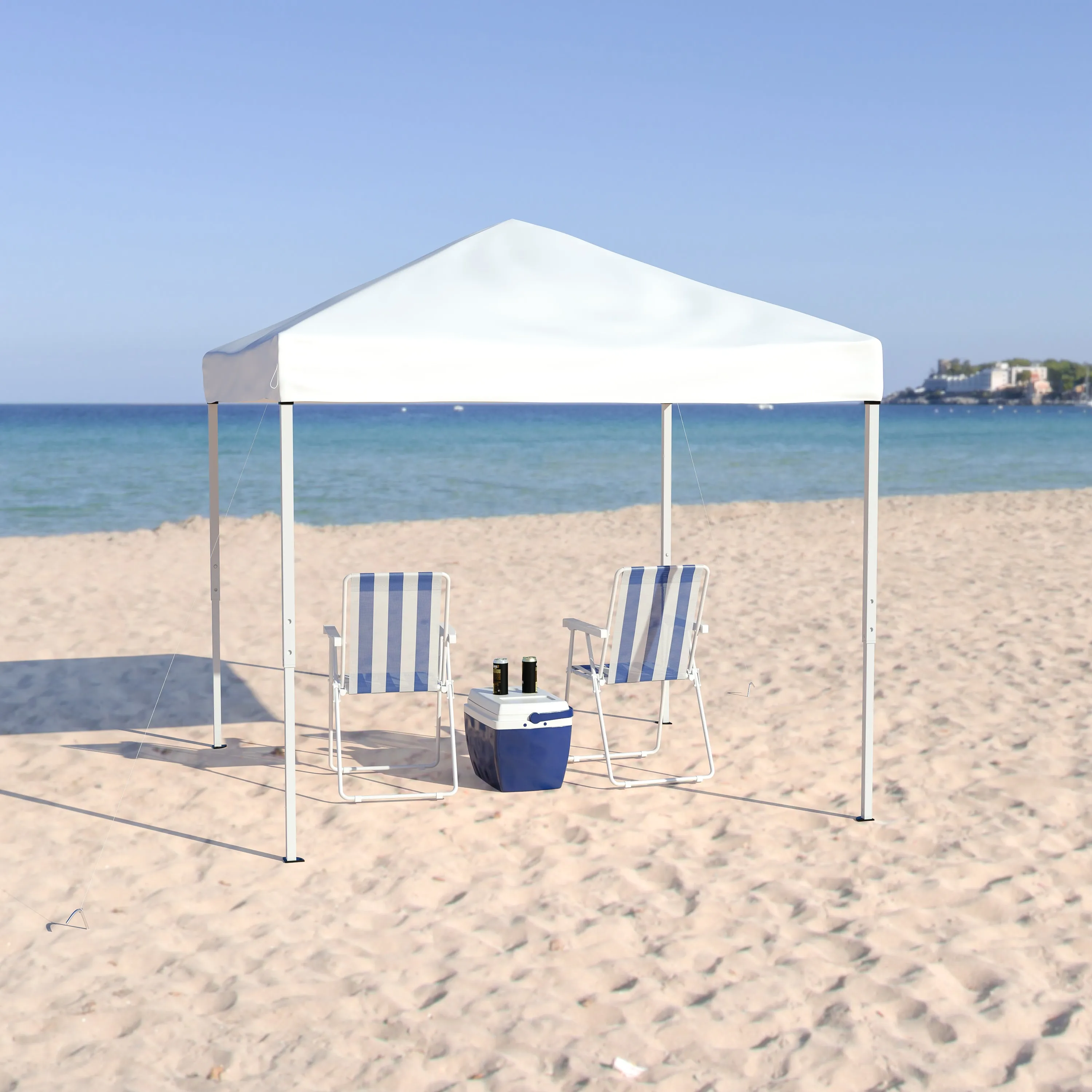 8'x8' White Pop Up Canopy JJ-GZ88-WH-GG