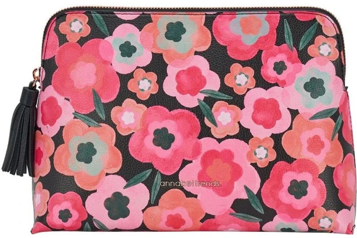 Annabel Trends MIDNIGHT BLOOM  Vanity Bag  LARGE