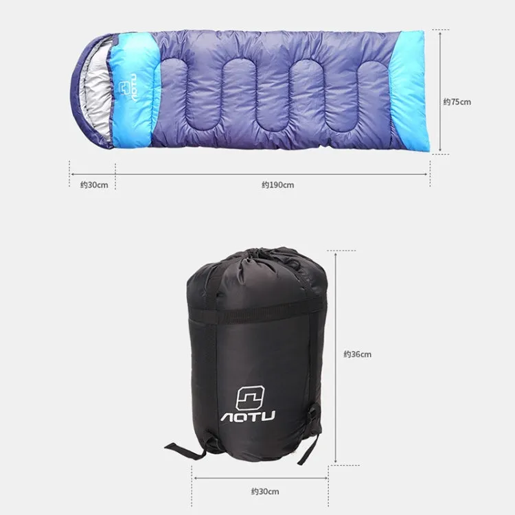 AOTU AT6101 1.8kg Outdoor Camping Stitchable Envelope Warm Sleeping Bag(Navy Blue)