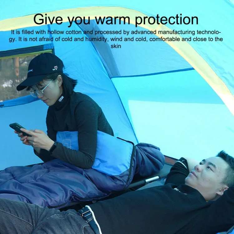 AOTU AT6101 1.8kg Outdoor Camping Stitchable Envelope Warm Sleeping Bag(Navy Blue)