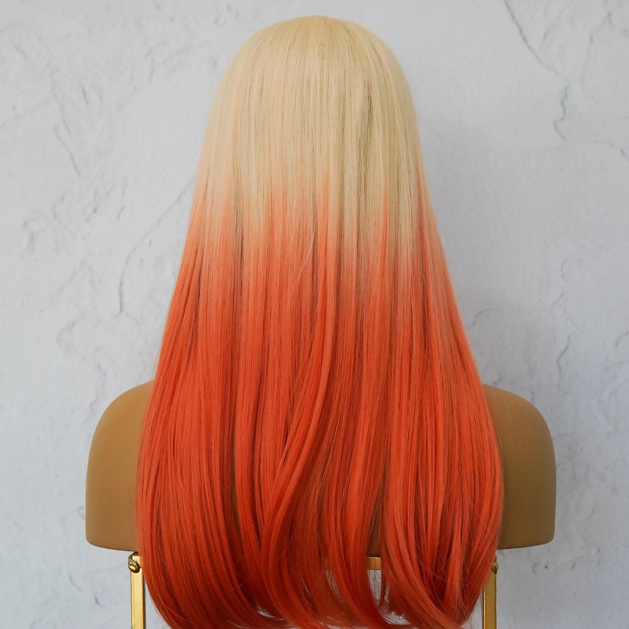 ASHLEY Ombre Peach Fringe Wig