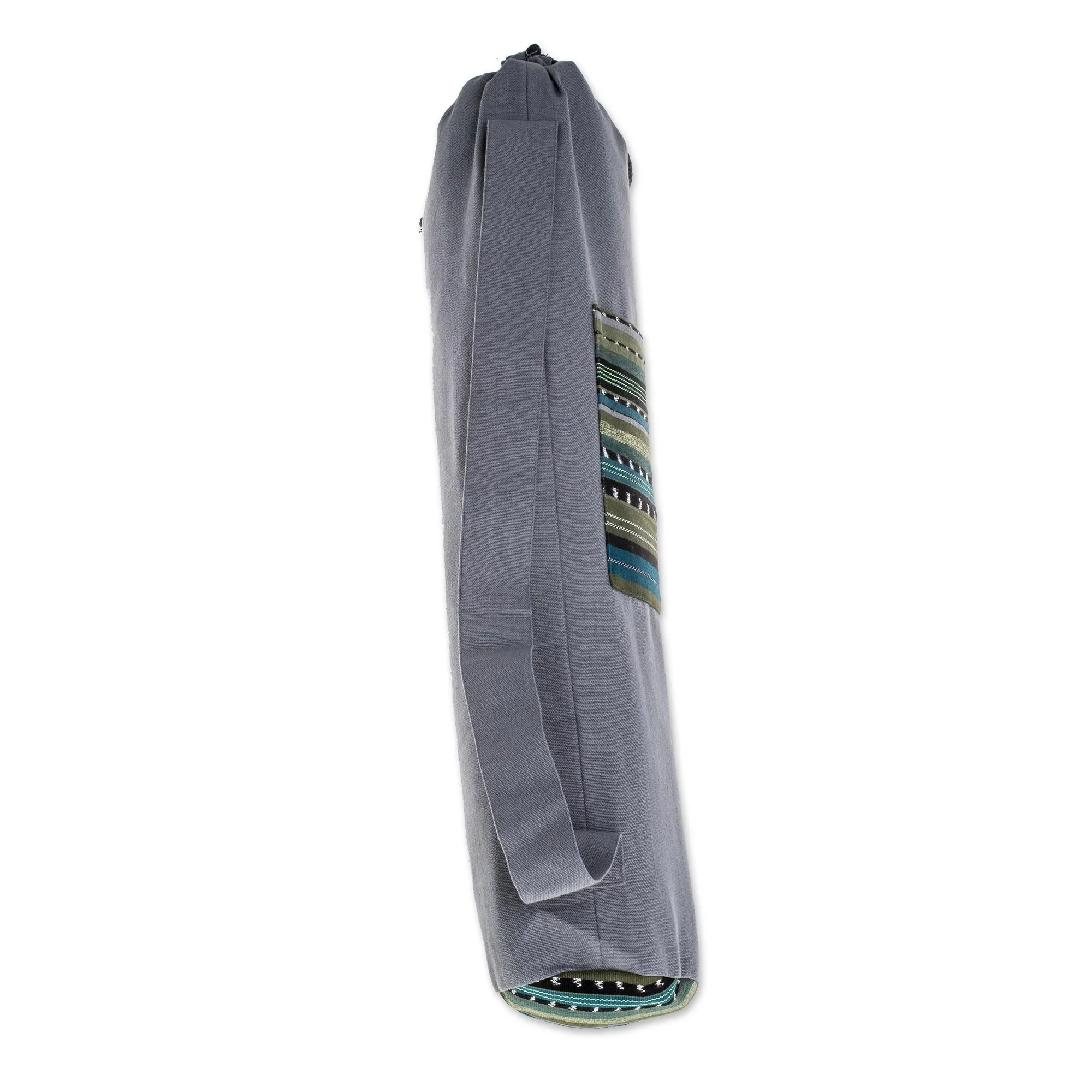 Atitlan Lake Blue Cotton Yoga Mat Bag