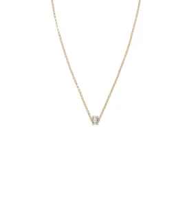 Baguette Diamonds : Heart Beat Fine Belcher Chain Necklace