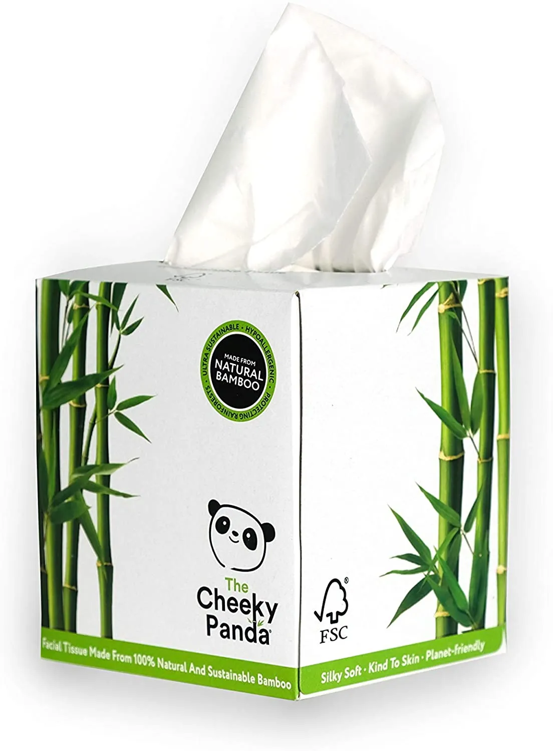 Bamboo Facial Tissues, 12 Box, 56 Tissues per Pack, 3 Ply, Hypoallergenic, Plastic-Free, Eco-Friendly, Super Soft & Sustainable