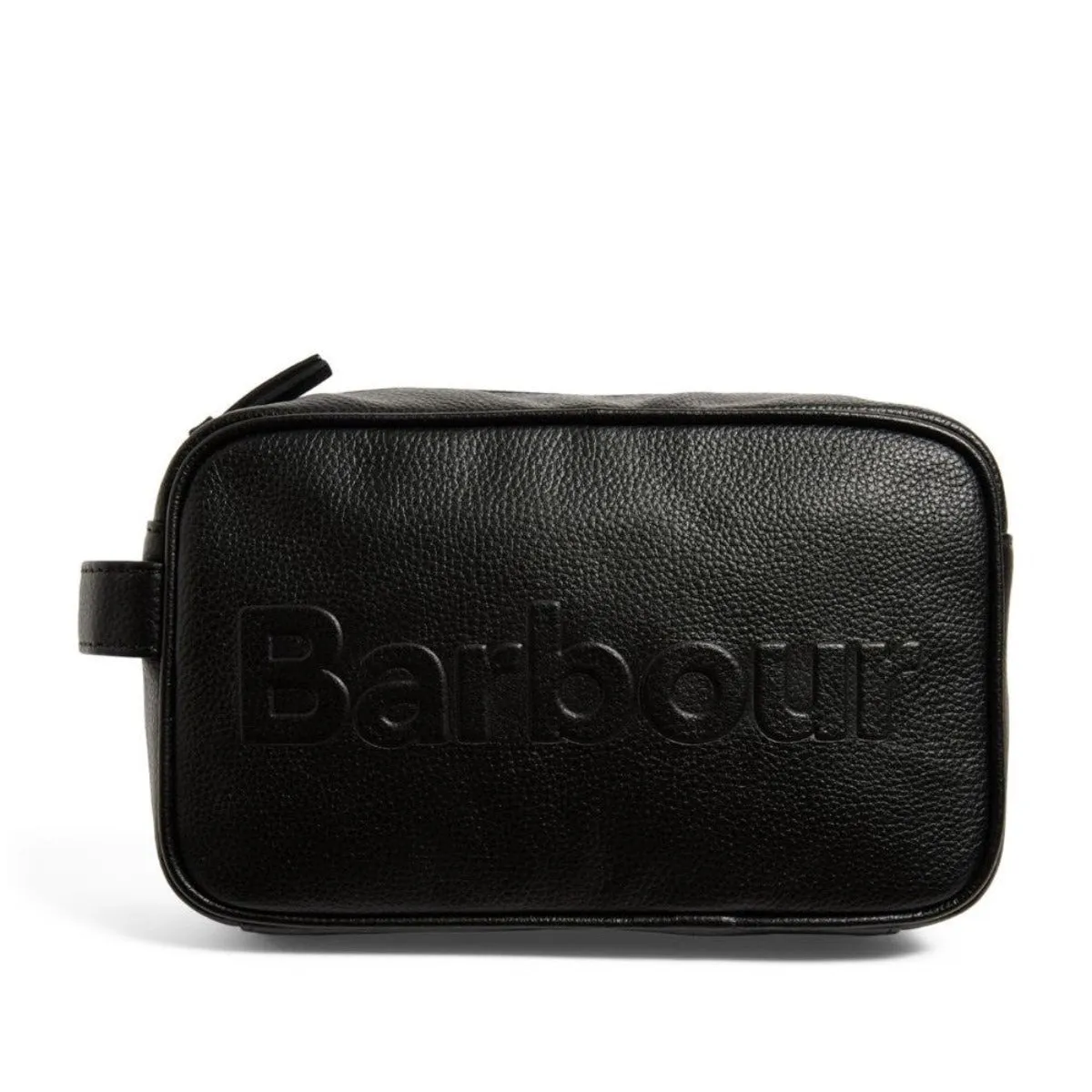 Barbour Leather Washbag in Black