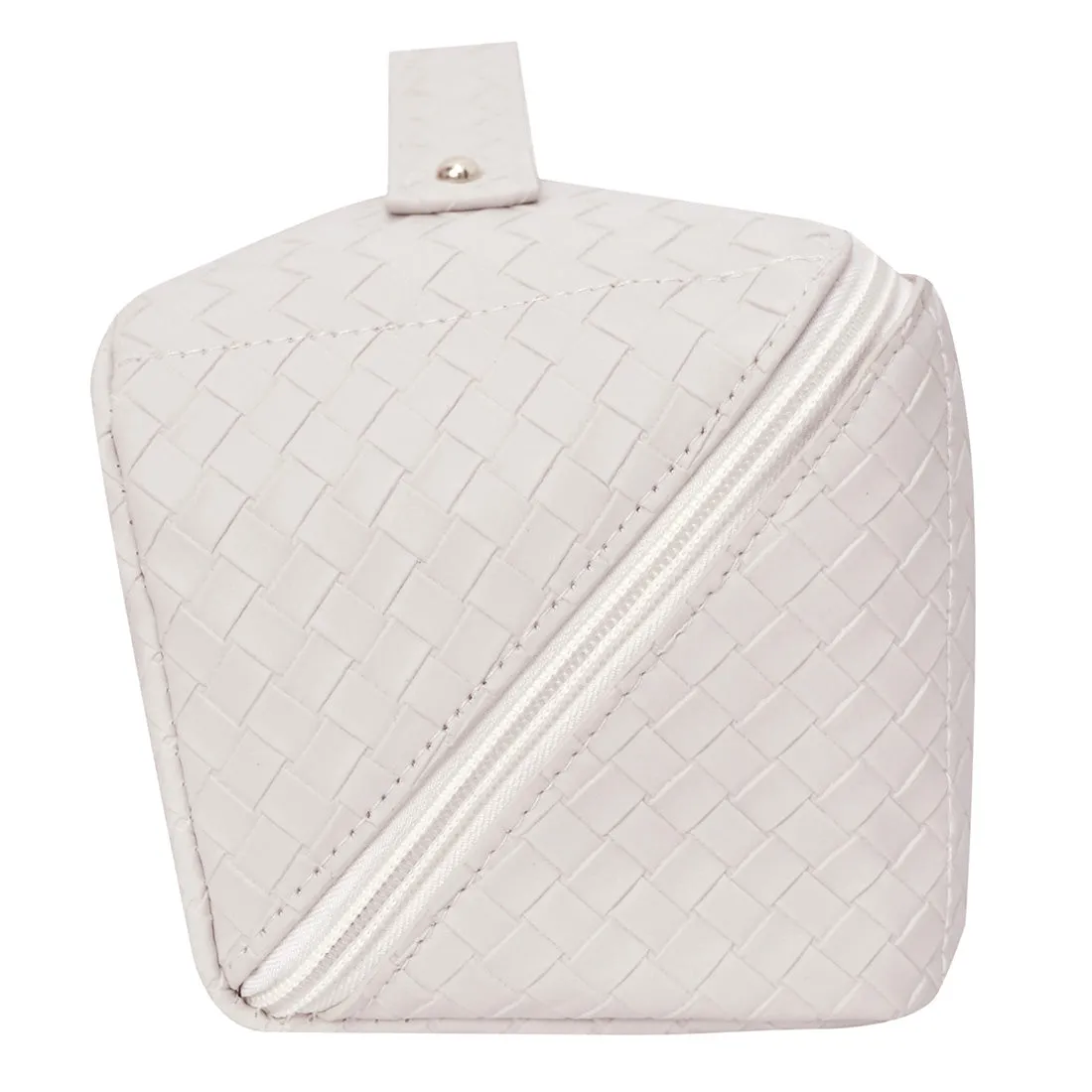 Basket Weave Cream NGIL Large Faux Leather Travel Toiletry