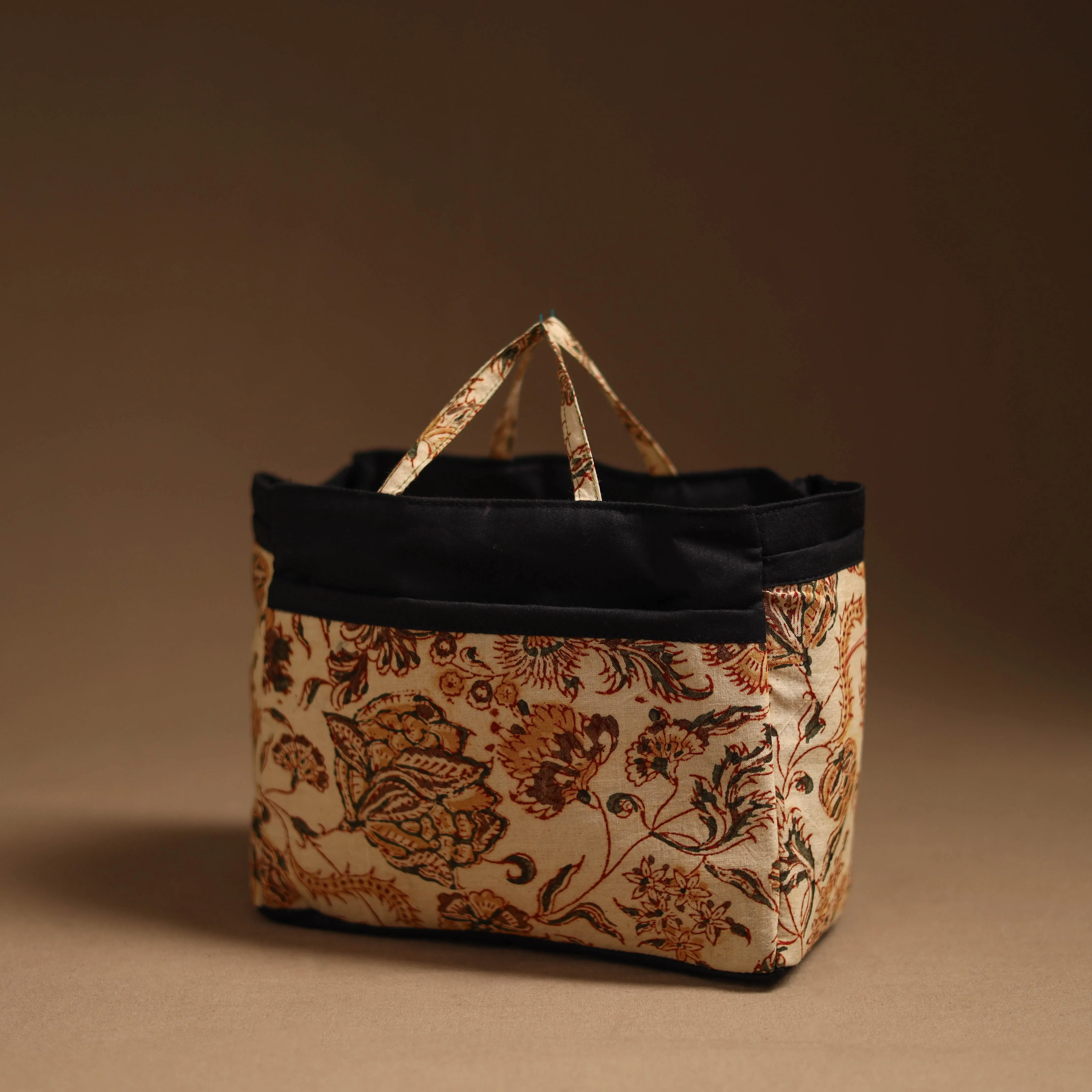 Beige - Handcrafted Cotton Cosmetic/Toiletry Bag 01