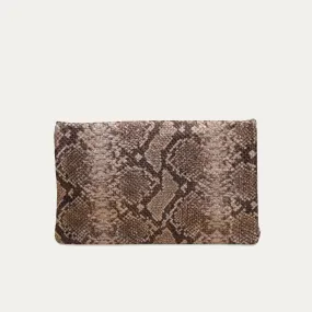 Belt Bag | Brown Snake Print Leather "The Rosie"