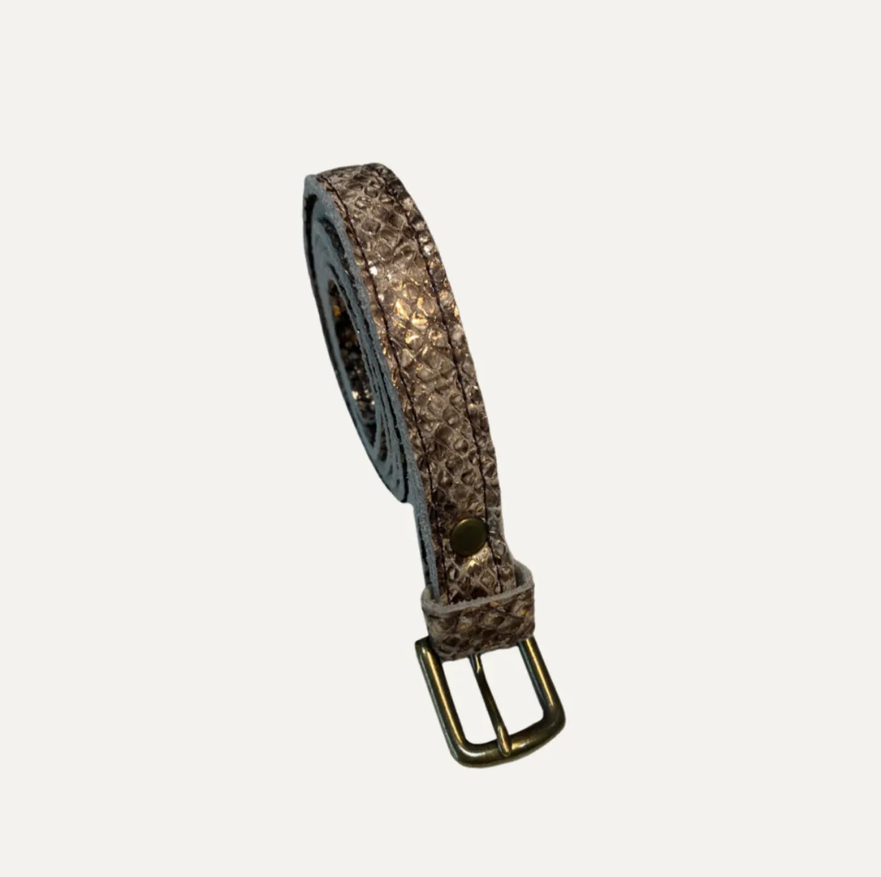 Belt Bag | Brown Snake Print Leather "The Rosie"