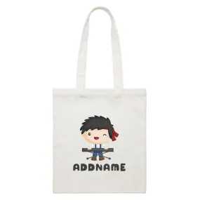 Birthday Music Band Boy Playing Electric Piano Addname White Canvas Bag