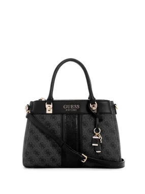 Black Logo Cristiana Satchel Bag