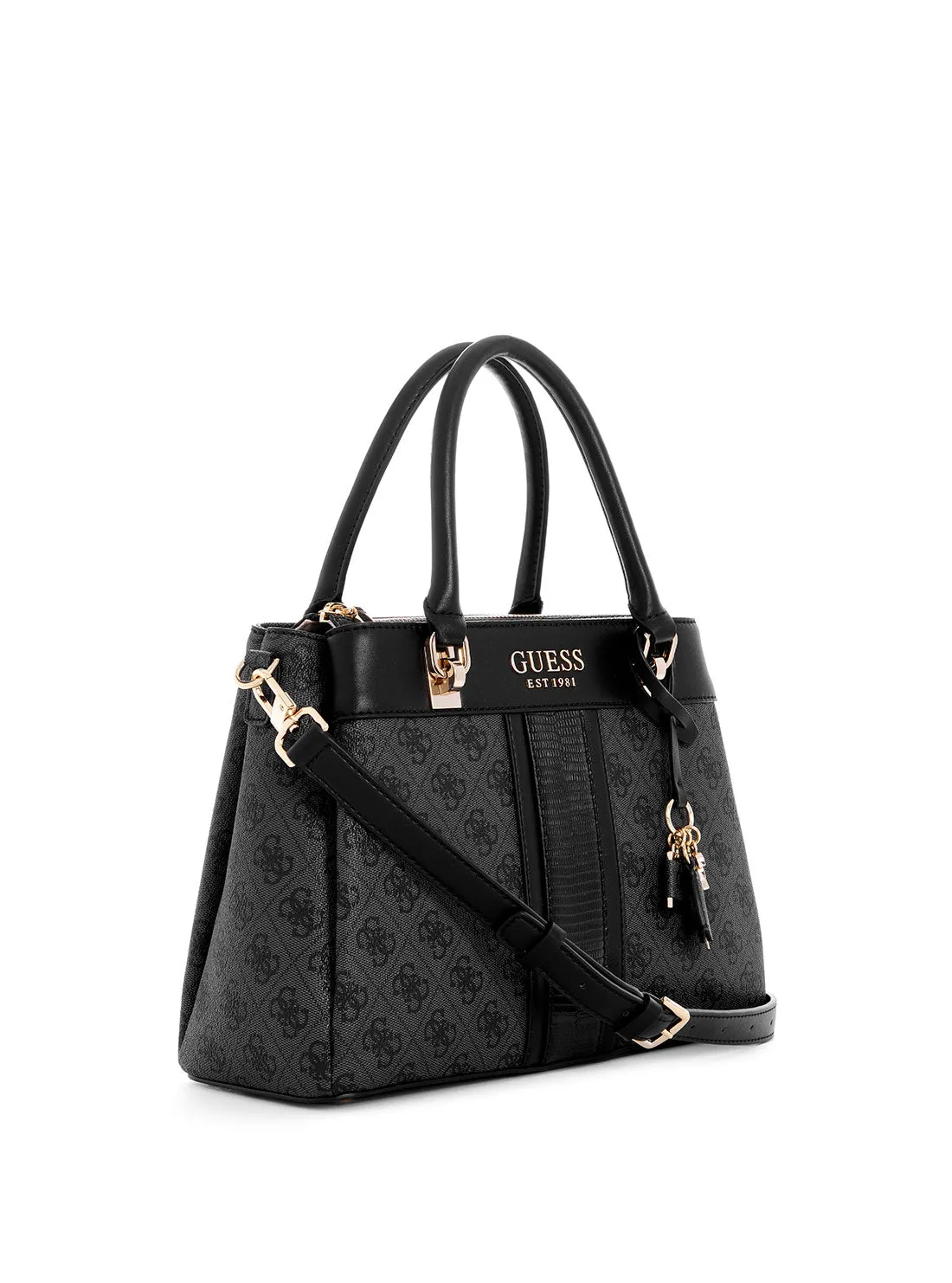 Black Logo Cristiana Satchel Bag