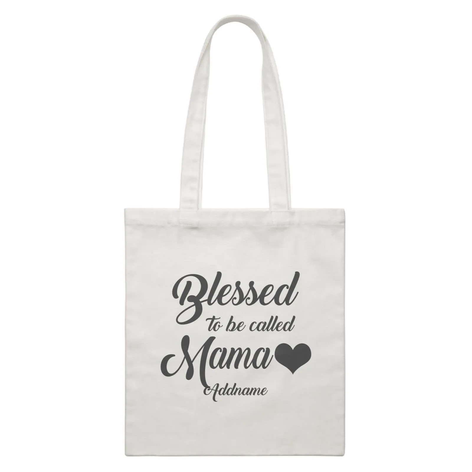 Blessed To Be Called Mama White Canvas Bag