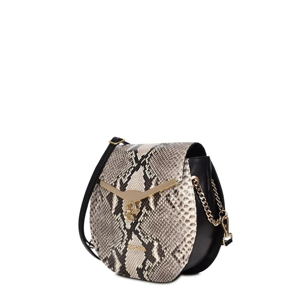 BO457PI - Cuadra natural fashion python leather ladies purse handbag for women