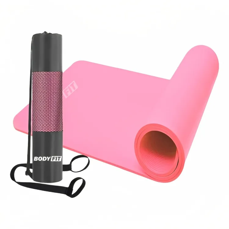 BodyFit Fitness Exercise Mat 1.5 cm Extra Carry Bag String Strap