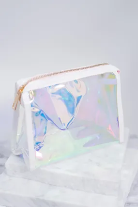 Boldly Go Iridescent Clear Mini Makeup Bag