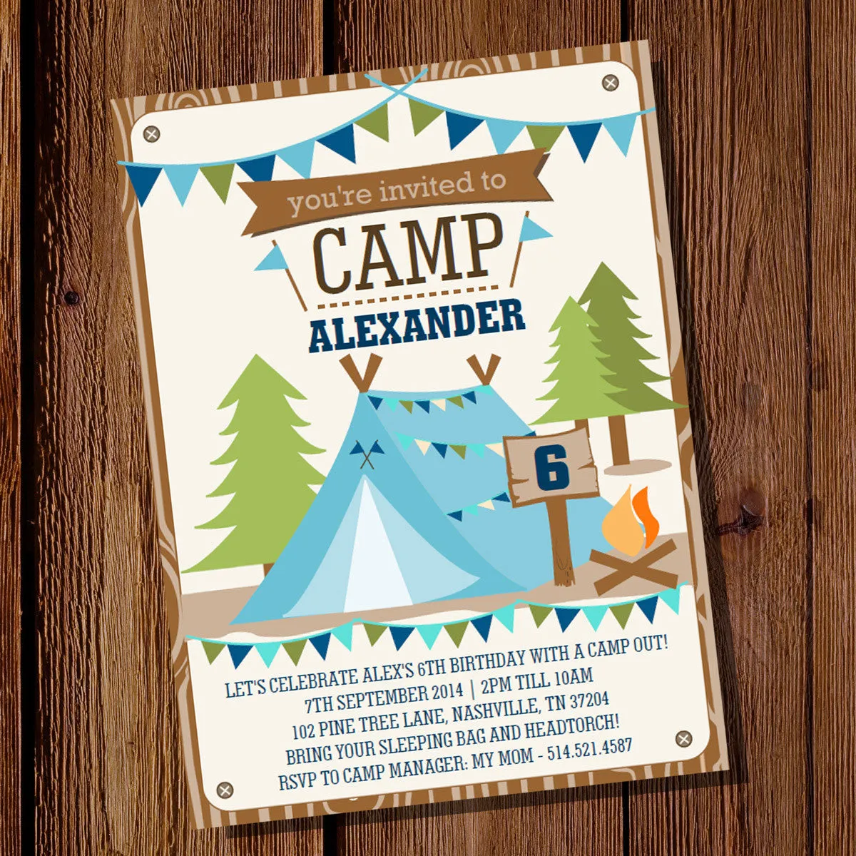 Boys Camping Party Full Party Set | Backyard Campout Party Decorations