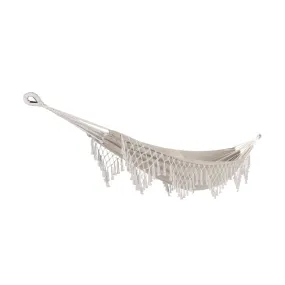 Brazilian Style Hammock in a Bag w/ Fringe & Hanging Hardware | 40-in. Wide |  250 Lb. Capacity