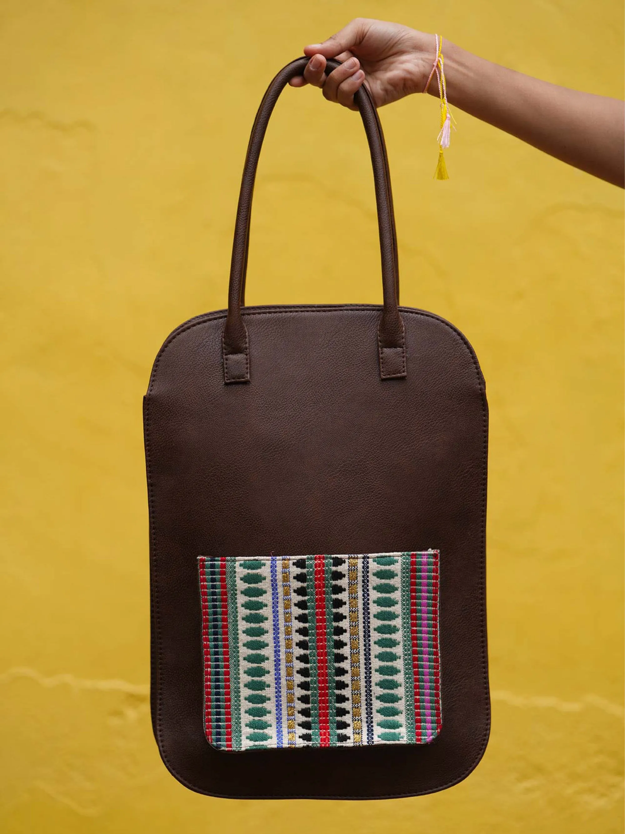 Brown Handcrafted Bella Laptop Bag