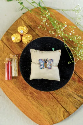 Butterfly Embroidered Rakhi