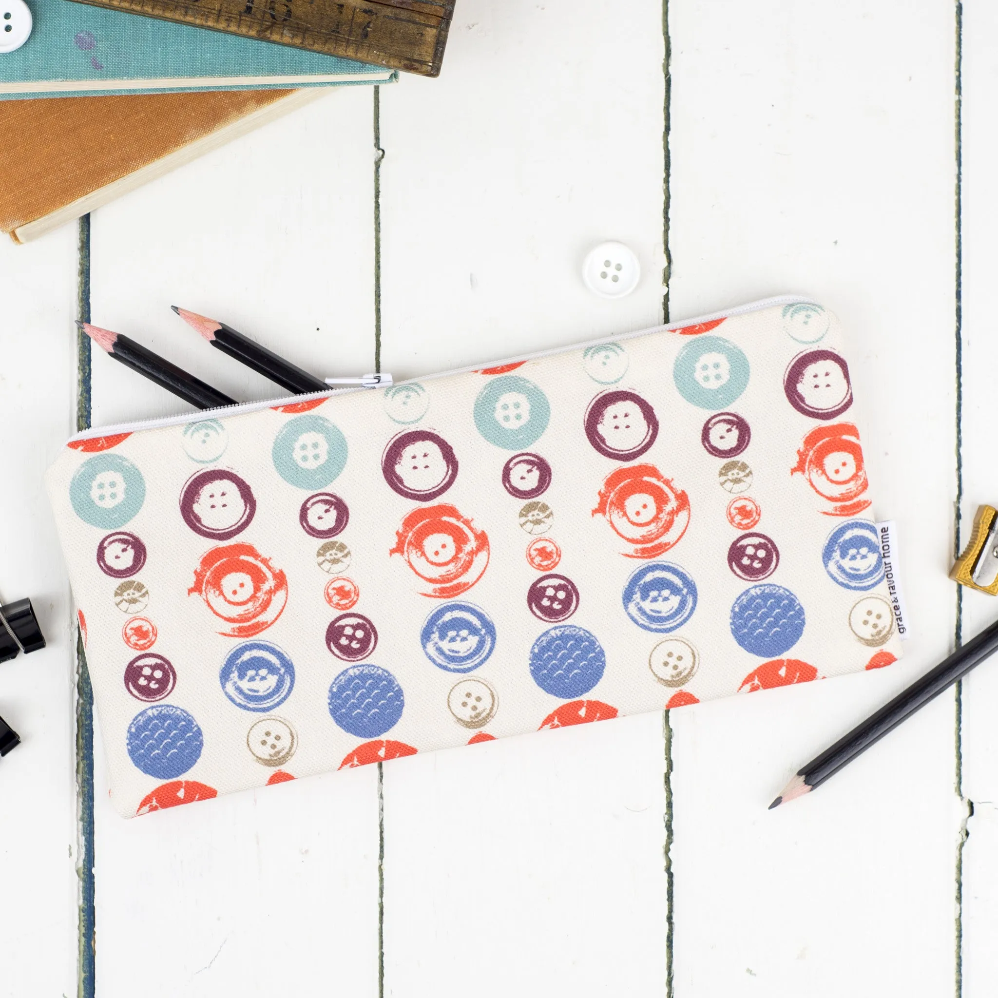 Buttons Pencil Case