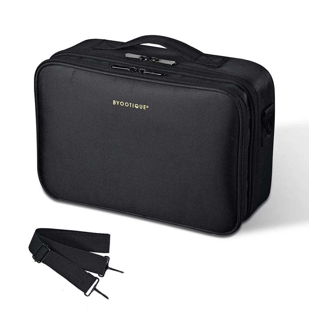 Byootique Portable Oxford Makeup Artist Soft Train Bag Case 13x9x4"