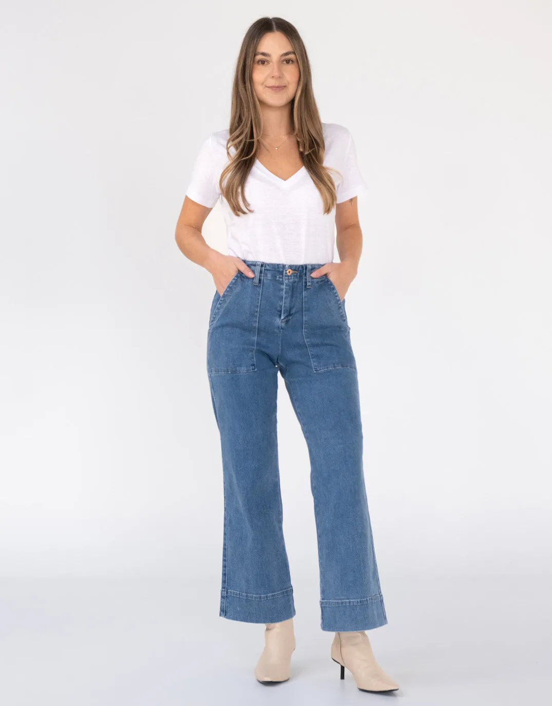 Celeste Wide Leg Jeans - Maison Wash