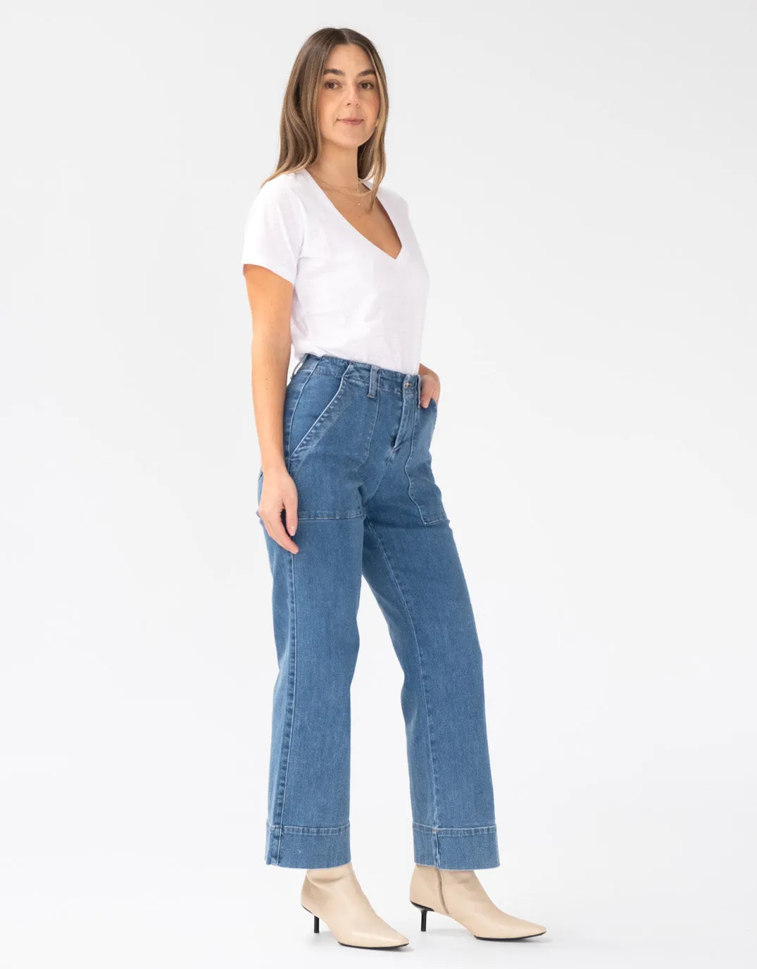 Celeste Wide Leg Jeans - Maison Wash