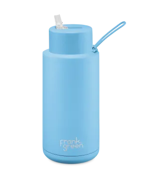 Ceramic Reusable Bottle - Sky Blue 34oz 1Lt