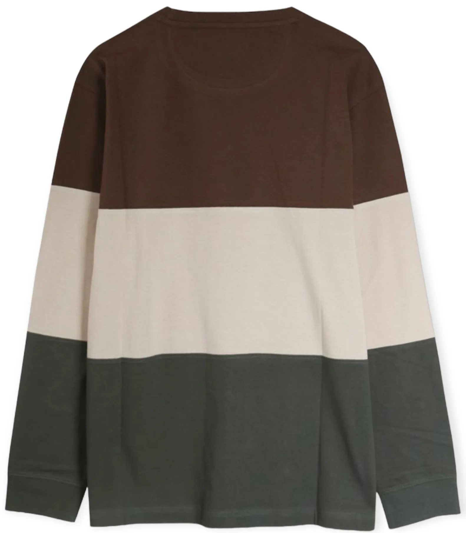 Chestnut Long Sleeve Color Block Crew