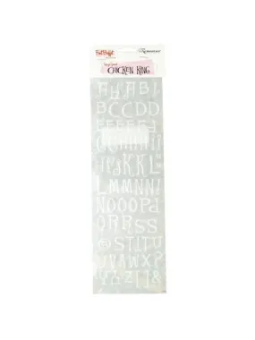 Chicken King White Creative Rub-on Transfers (Available in a pack of 24)