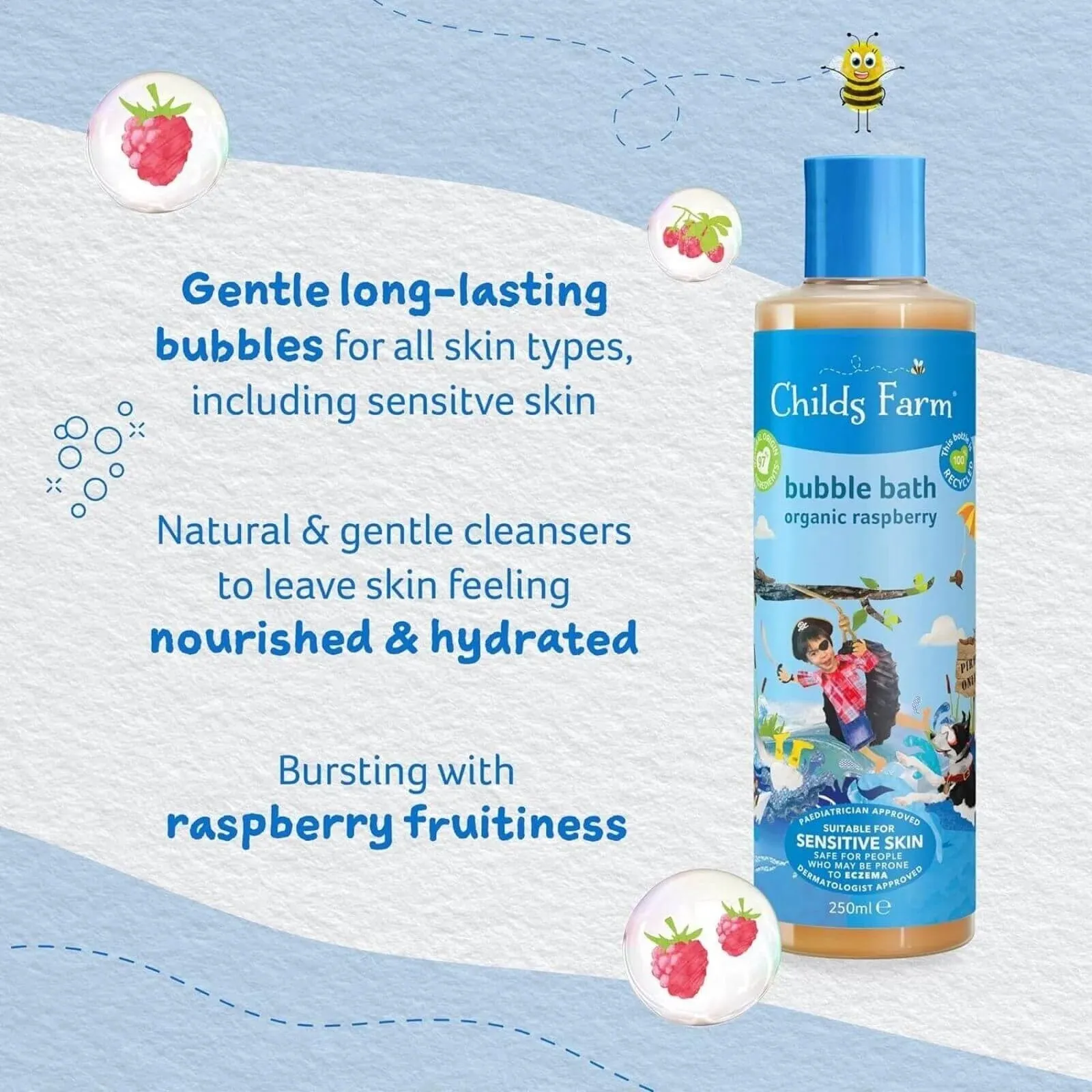 Childs Farm Bubble Bath Organic Raspberry 500ml