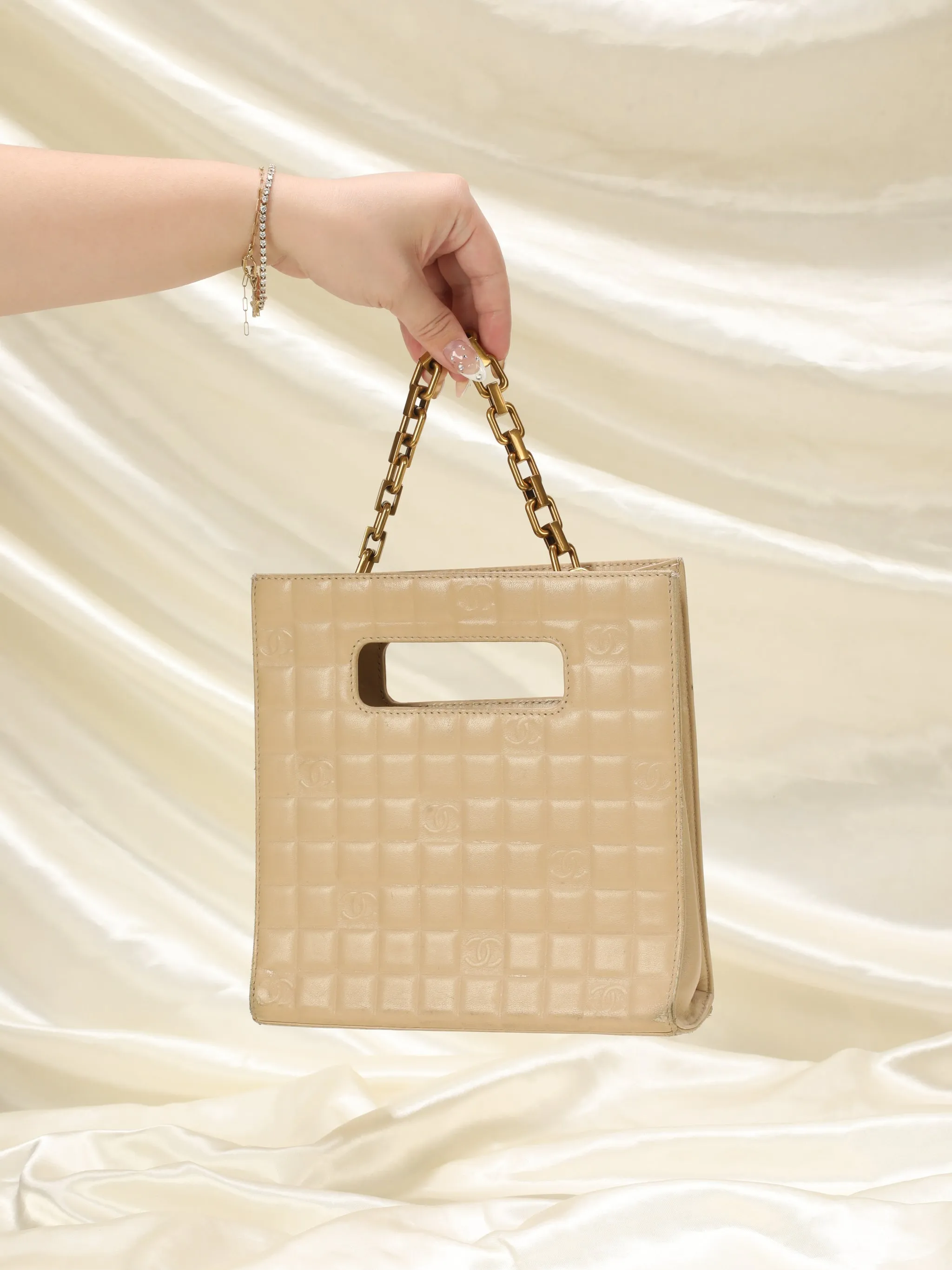 CL Lambskin Mini Chocolate Bar Tote