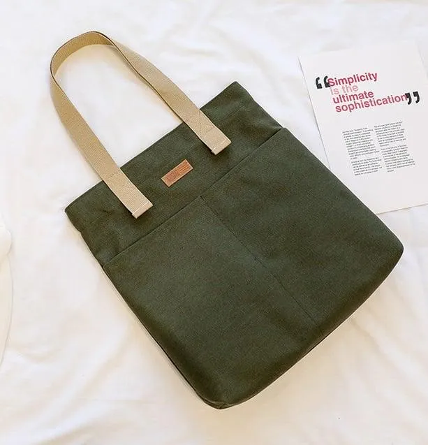 Classic Canvas Tote Bag | Shoulder Bag