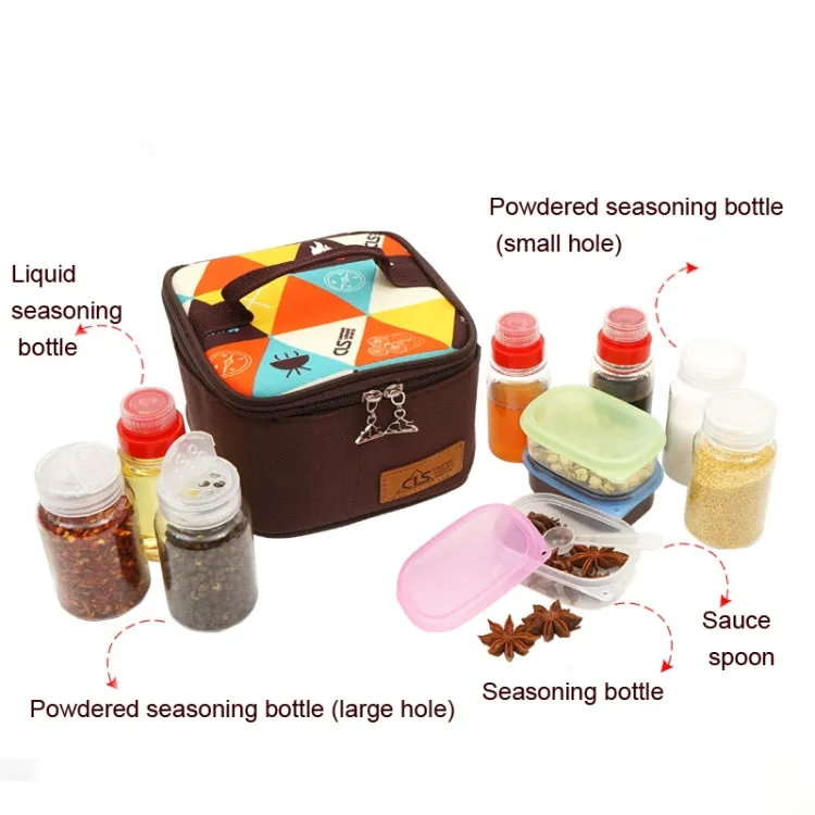 CLS 10-In-1 Outdoor Seasoning Bottle Set Portable Kitchen Seasoning Box Combination