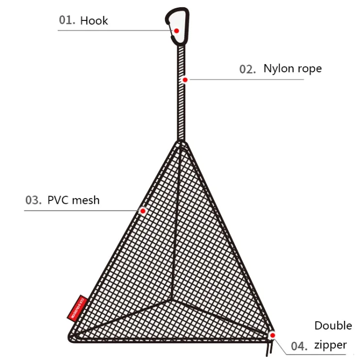 CLS Outdoor Triangular Foldable Storage Mesh Bag M