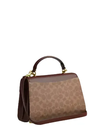 Coach Eliza Top Handle Bag In Signature Canvas