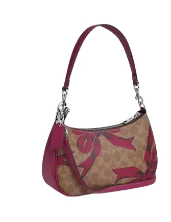 Coach Teri Shoulder Bag In Signature Canvas With Bow Print