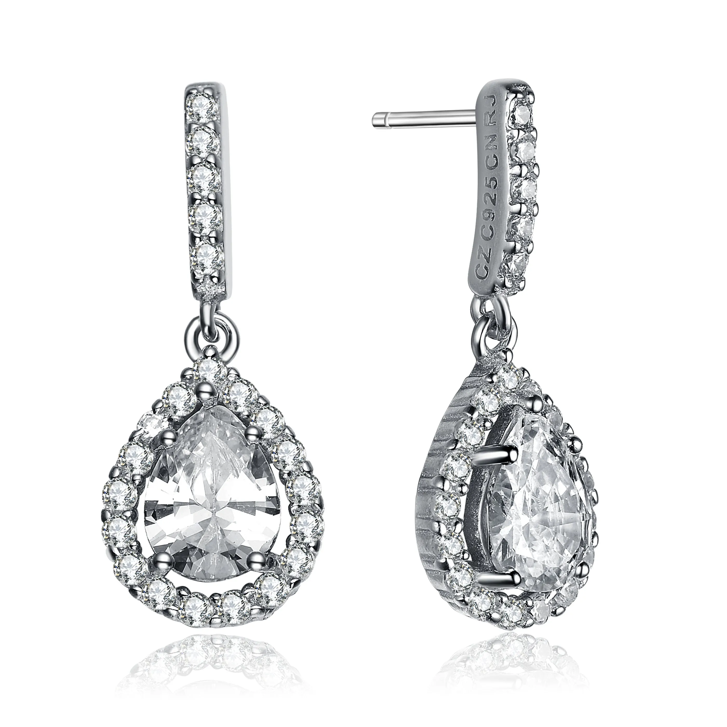 Constance Teardrop Cubic Zirconia Stud Earrings